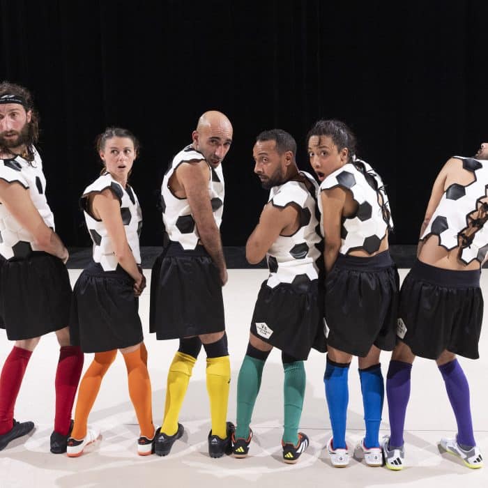 Spectacle: GOAL – Fantaisie pour passement de jambes,
Conception: Héla Fattoumi, Eric Lamoureux,  
Chorégraphie en collaboration avec les interprètes: Tristan Bénon, Meriem Bouajaja, Prunelle Bry, Mohamed Chniti, Mohamed Fouad, David Ramalho,
Centre chorégraphique national de Bourgogne Franche-Comté à Belfort,
Création musicale et jeu en live: Eric Lamoureux,
Lumières: Thierry Meyer,
Costumes: Gwendoline Bouget, 
Lieu: Viadanse, le 3/06/2024