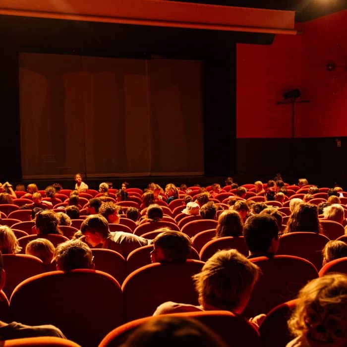 Salle de cinema et public