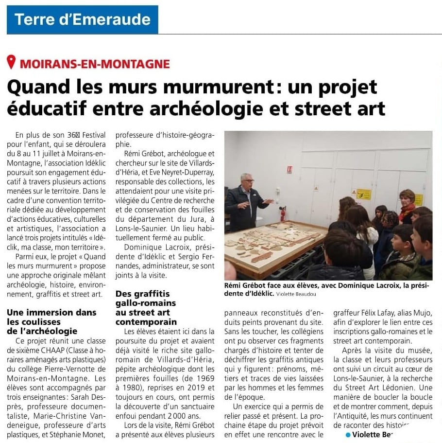 Article de La Voix du Jura daté du 19 mars 2026