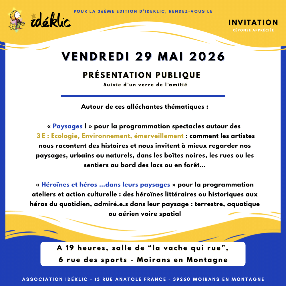 presentation publique invitation - Festival Ideklic